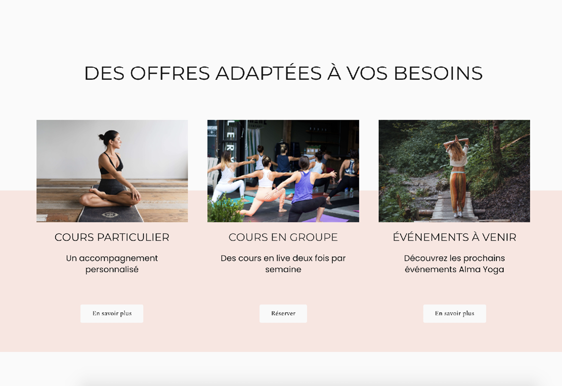 Site web - Alma yoga