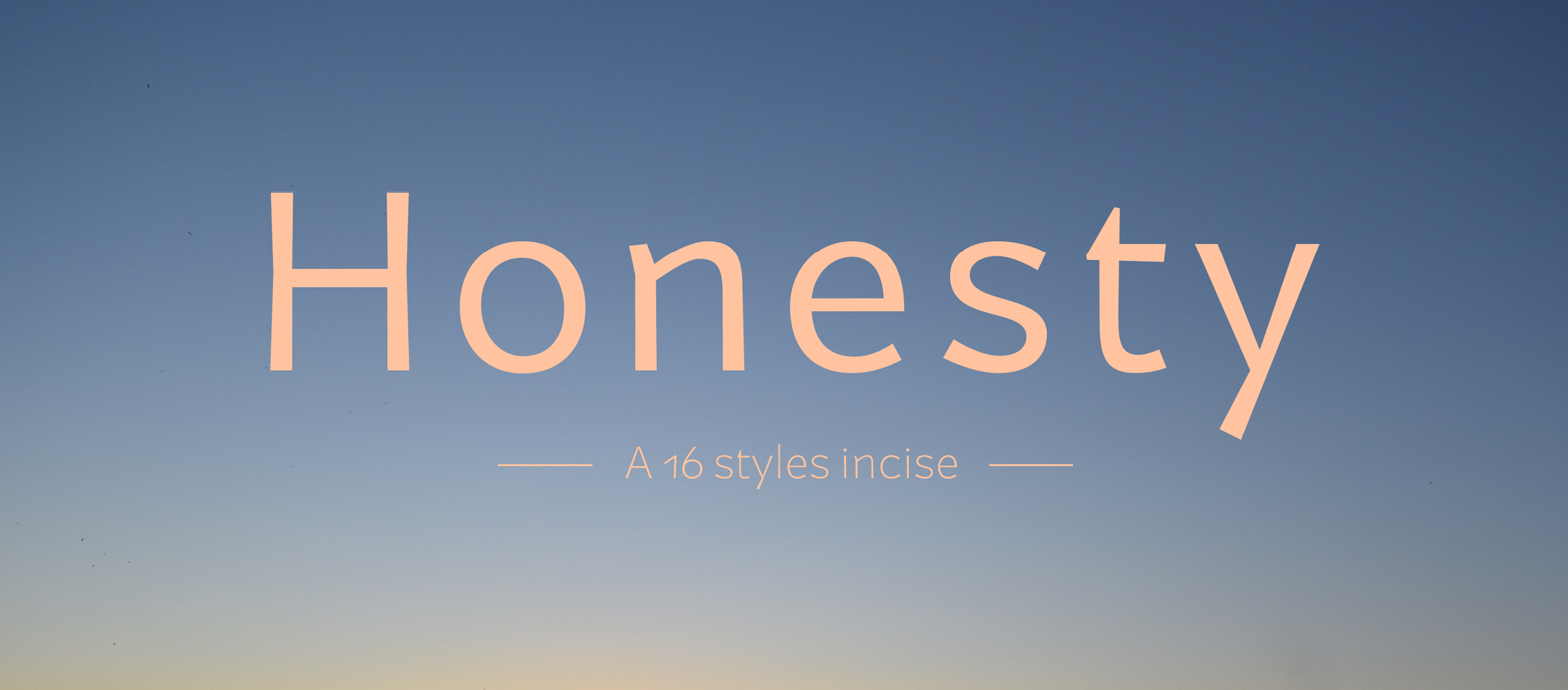 Typographie Honesty