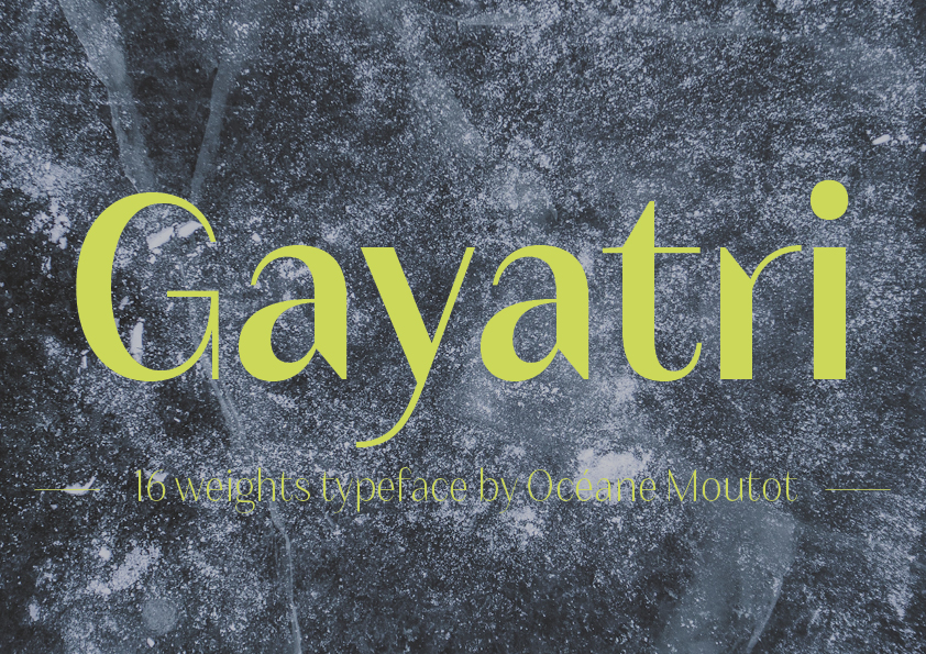 typographie gayatri - linéale contrasté